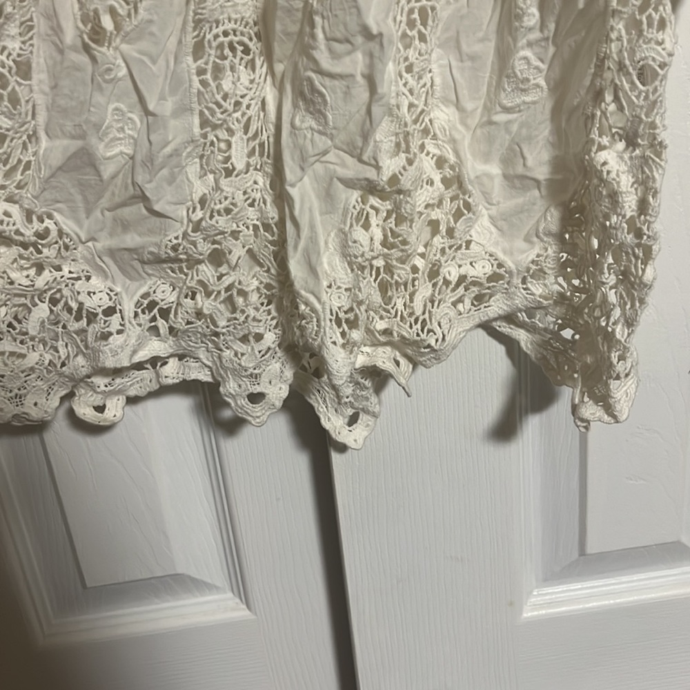 Miguelina Eyelet Knit Off Shoulder Mini Dress - Picture 4 of 7